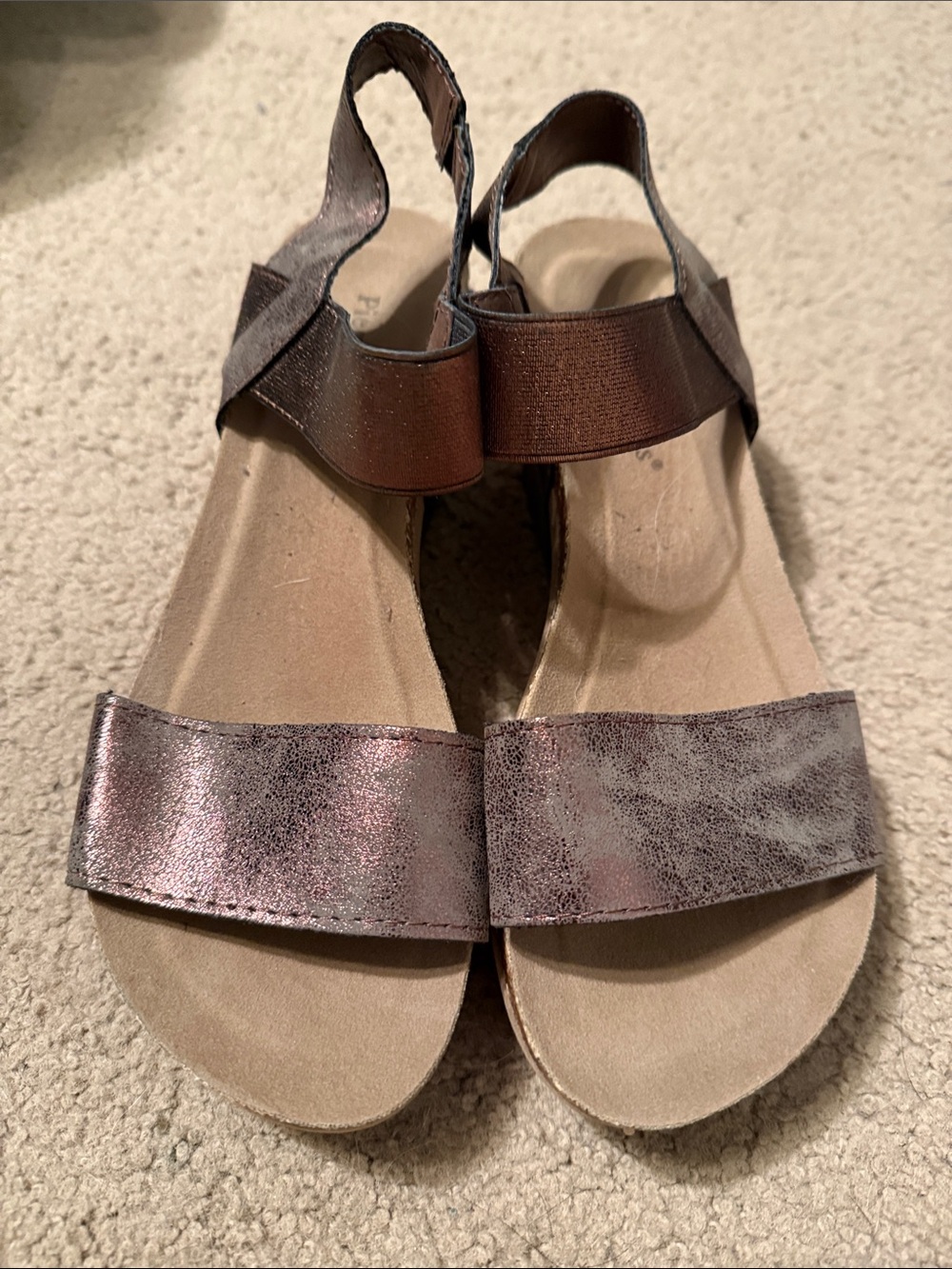 Metallic Bronze Women’s Slingback Sandals brand new